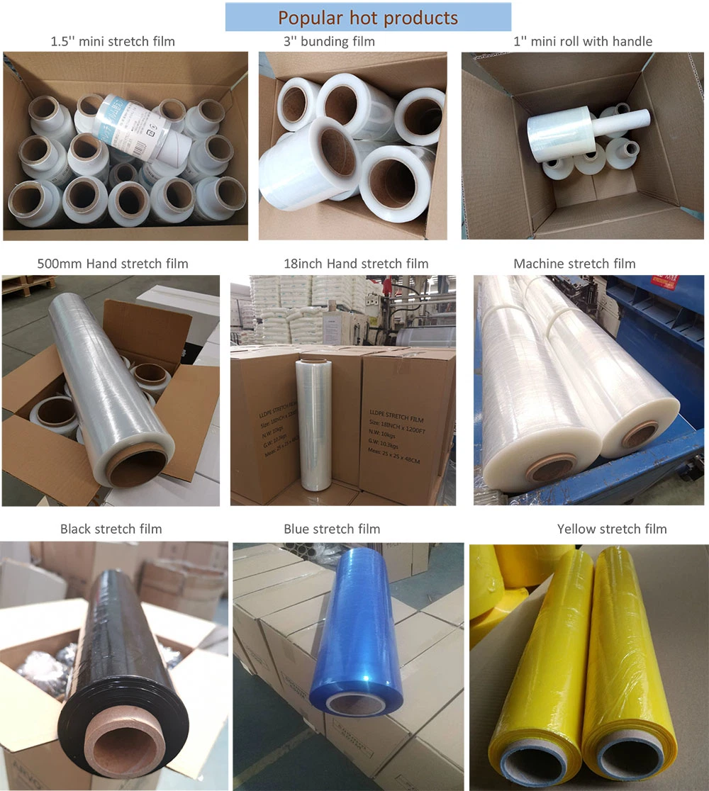 18inch*1500feet Manual Wrap Shrink Film/ Pallet Wrap Film/ LLDPE Stretch Film