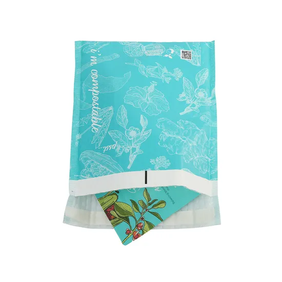 Биоразлагаемые конверты с мягкой подкладкой, самоклеящиеся почтовые конверты из крафт-бумаги, упаковка для экспресс-почты, компостируемый полиэтиленовый почтовый ящик, курьерская пузырчатая сумка